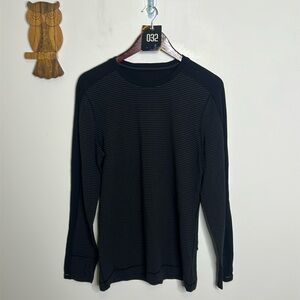 Lululemon Velocity long sleeve shirt Hyper Stripe Black